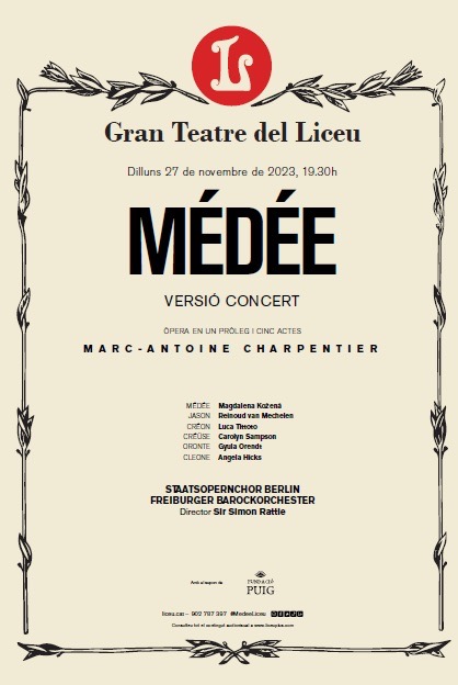 Médée de Charpentier  debuta en el Liceu con apoyo  de la Fundación Puig